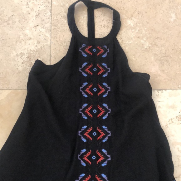 Piper Black Embroidered Aztec Print Dress Size XS - Picture 4 of 8